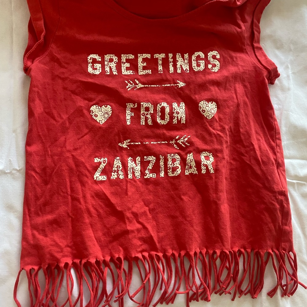 H&M tank top with fringe bottom